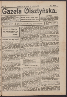Gazeta Olsztyńska, 1911, nr 45