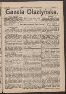 Gazeta Olsztyńska, 1911, nr 69