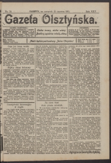 Gazeta Olsztyńska, 1911, nr 73