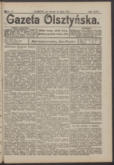 Gazeta Olsztyńska, 1911, nr 87