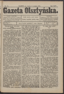 Gazeta Olsztyńska, 1911, nr 99