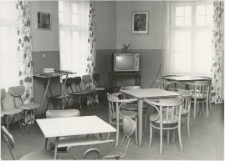 [Sala telewizyjna w Gromadzkiej Bibliotece Publicznej w Henrykowie]