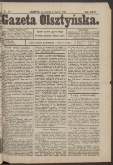 Gazeta Olsztyńska, 1912, nr 27