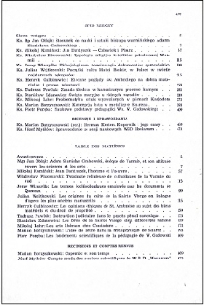 Studia Warmińskie T. 1 (1964) - spis treści