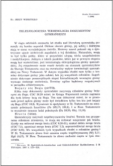 Eklezjologiczna terminologia dokumentów qumrańskich