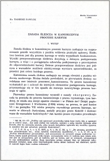 Zasada śledcza w kanonicznym procesie karnym