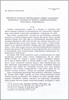 Różnice w cechach temperamentu między młodzieżą duchowną i świecką w świetle kwestionariusza Guilforda-Zimmermana