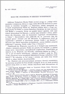 Kult św. Wojciecha w diecezji warmińskiej