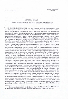 Articuli iurati Andreae Chrisostomi Załuski Episcopi Varmiensis
