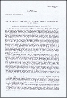 Jan z Kwidzyna : spis treści wyjaśnienia składu apostolskiego (po 1399 roku)