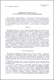 Struktury kolegialne w posoborowym prawie kanonicznym