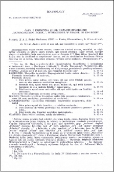 Jan z Kwidzyna (+1417) kazanie synodalne "Expergiscimini hodie..." wygłoszone w Pradze po 1384 roku
