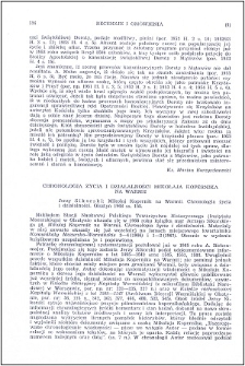 Chronologia życia i działalności Mikołaja Kopernika na Warmii : [recenzja]