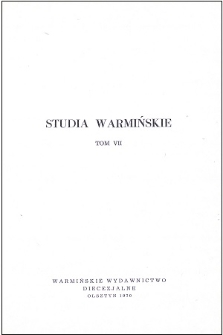 Studia Warmińskie T. 7 (1970) - cały numer