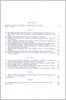 Studia Warmińskie T. 7 (1970) - spis treści