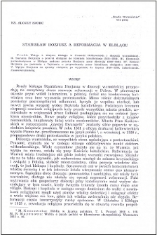 Stanisław Hozjusz a reformacja w Elblągu