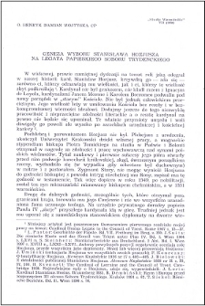 Geneza wyboru Stanisława Hozjusza na legata papieskiego Soboru Trydenckiego