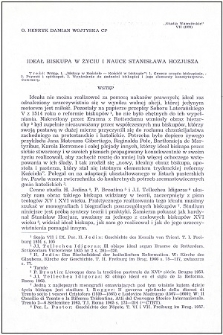 Ideał biskupa w życiu i nauce Stanisława Hozjusza