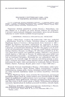 Erazmowi z Rotterdamu (1469-1536) w pięćsetną rocznicę urodzin