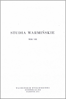 Studia Warmińskie T. 8 (1971) - cały numer