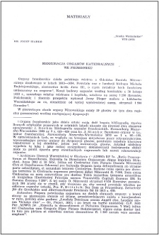 Menzuracja organów katedralnych we Fromborku