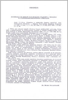 Materiały do badań nad dziejami filozofii i teologii w późnośredniowiecznych Czechach : [recenzja]