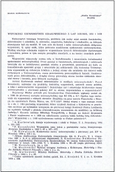 Wypominki Uniwersytetu Krakowskiego z lat 1431/1932, 1453 i 1458