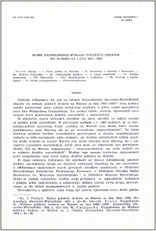 Nowe uzupełnienie wykazu polskich druków na Warmii za lata 1800-1939