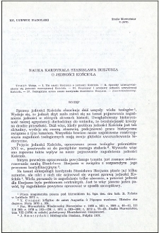Nauka kardynała Stanisława Hozjusza o jedności Kościoła