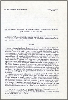 Religijność miejska w warunkach uprzemysłowienia : (na przykładzie Puław)