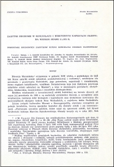 Zabytki ruchome w kościołach i niektórych kaplicach Olsztyna według stanu z 1973 r. : inwentarz ruchomych zabytków sztuki kościelnej Diecezji Warmińskiej