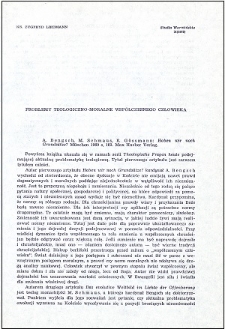 Problemy teologiczno-moralne współczesnego człowieka : [recenzja]