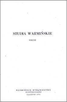 Studia Warmińskie Tom 12 (1975) - cały numer