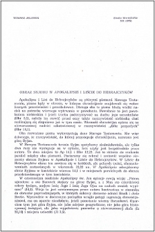 Obraz Syjonu w Apokalipsie i w Liście do Hebrajczyków