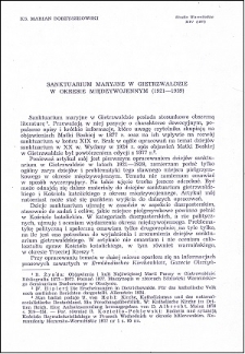 Sanktuarium maryjne w Gietrzwałdzie w okresie międzywojennym (1921-1939)