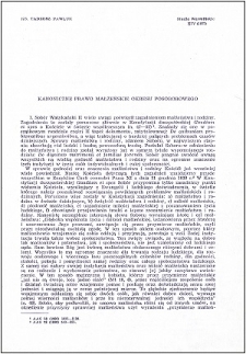 Kanoniczne prawo małżeńskie okresu posoborowego