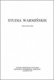Studia Warmińskie T. 27 (1990) - cały numer