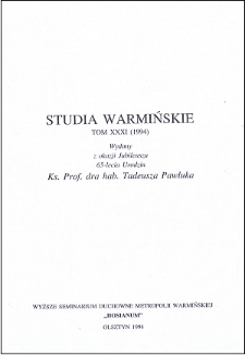 Studia Warmińskie T. 31 (1994) - cały numer