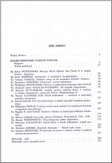 Studia Warmińskie T. 31 (1994) - spis treści