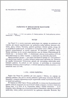 Państwo w społecznym nauczaniu Jana Pawła II