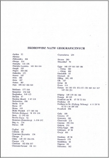 Skorowidz nazw geograficznych