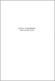 Studia Warmińskie T. 28 (1991) - cały numer
