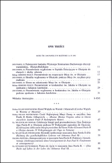 Studia Warmińskie T. 28 (1991) - spis treści