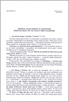Homilia wygłoszona w Olsztynie podczas Mszy św. na placu przy stadionie