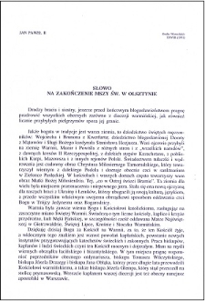 Słowo na zakończenie Mszy św. w Olsztynie