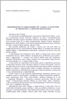 Przemówienie w konkatedrze św. Jakuba w Olsztynie na spotkaniu z laikatem katolickim