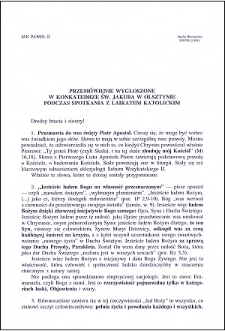 Przemówienie wygłoszone w konkatedrze św. Jakuba w Olsztynie podczas spotkania z laikatem katolickim