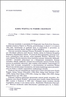 Karol Wojtyła na Warmii i Mazurach