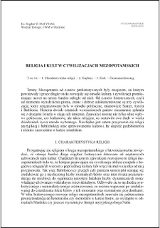 Religia i kult w cywilizacjach mezopotamskich