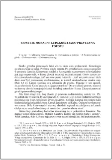 Zepsucie moralne ludzkości jako przyczyna potopu